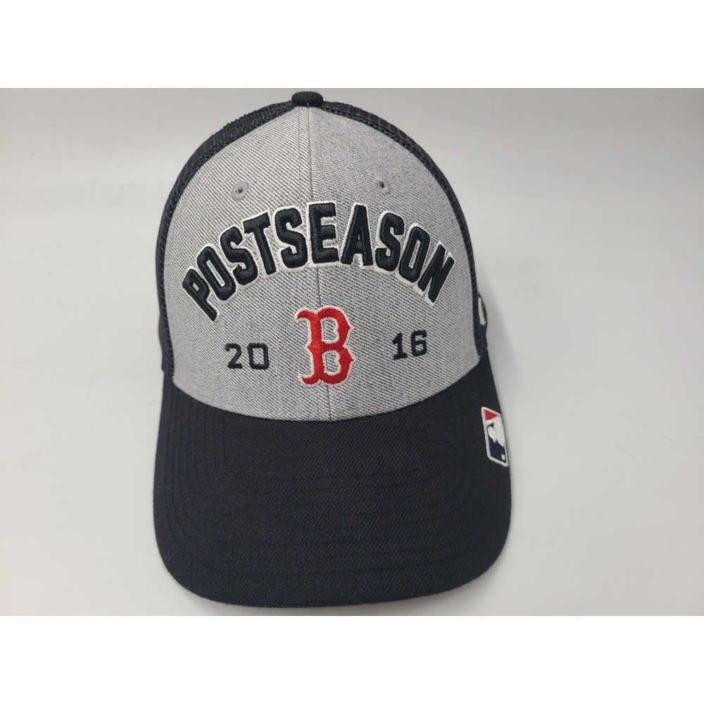 Boston Red Sox 2016 Postseason 47 Brand Mesh Trucker Snapback Hat Cap MLB Gray